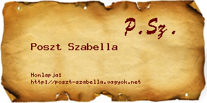 Poszt Szabella névjegykártya